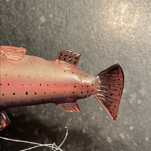 Gorgeous Blown Glass Trout Ornament (NWOT) - Picture 7 of 8